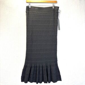 NWT Revolve House Of Harlow 1960 Crochet Maxi Skirt Womens Large Lace Peplum